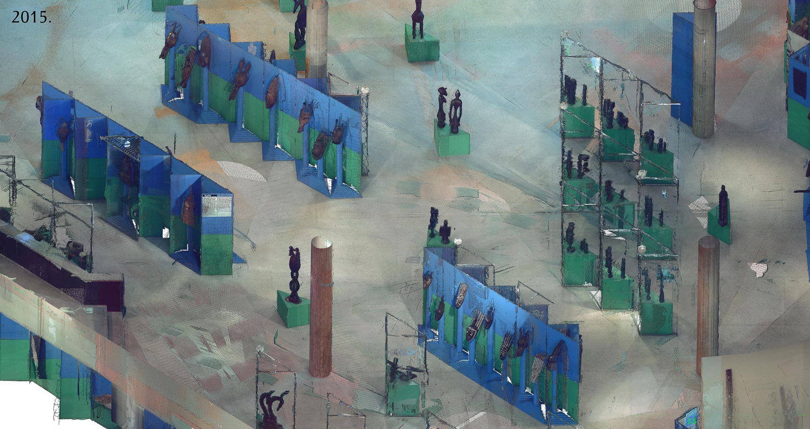 Axonometric representation of the MAU display